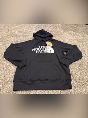 The North Face Black Pullover Hoodie with White Logo